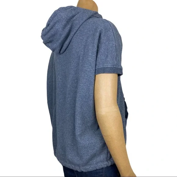 James Perse Sleeveless Hoodie Poncho Top in Gray - Picture 7 of 12